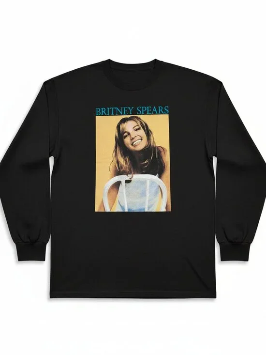 Iconic Britney Spears 3X long sleeve black t-shirt - Picture 2 of 2